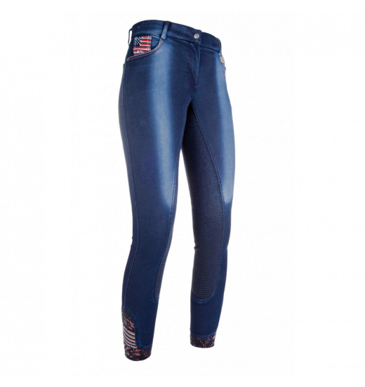 HKM GIRLS' RIDING BREECHES USA JEGGINGS - 1 in category: Kids' breeches for horse riding