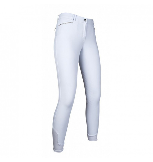 CAVALLINO MARINO WOMEN'S RIDING BREECHES VENEZIA CLASSICO SILICONE KNEE PATCH WHITE