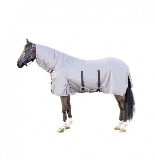 HKM FLY RUG WITH NECK GREY - 1 in category: Mesh rugs for horse riding