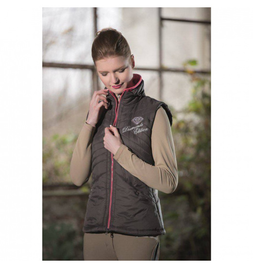 HKM WOMEN'S RIDING VEST DIAMONDS PINK STAR Equestrian Shop