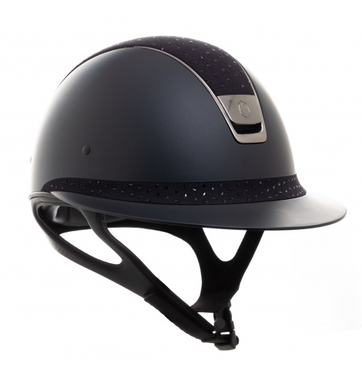 MISS SHIELD / CRYSTAL COMET BLACK TOP / CRYSTAL COMET BLACK FRONTAL / BLACK - 1 in category: Horse riding helmets for horse ridi