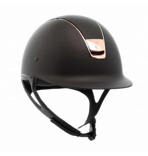 SHADOWMATT / ROSE GOLD TRIM / ROSE GOLD BLASON / BROWN - 1 in category: Horse Riding Helmets Bestsellers 24h for horse riding