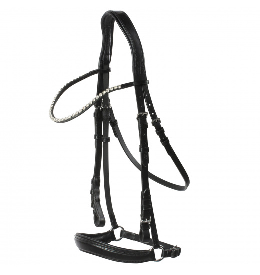 HORZE POSITANO HANNOVERIAN HORSE BRIDLE FOR HORSE BLACK