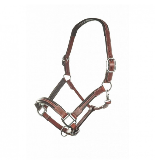 HKM LEATHER HEAD COLLAR SOFT BROWN