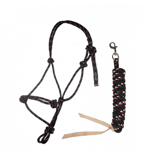 HKM ROPE HALTER SET TRUST BLACK