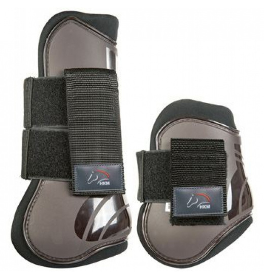 HKM SET OF 4 PROTECTION AND FETLOCK BOOTS BLACK