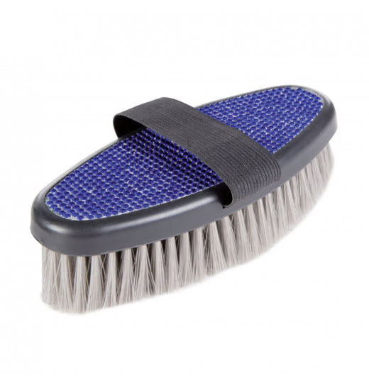 HKM BODY BRUSH WITH RHINESTONES BLUE