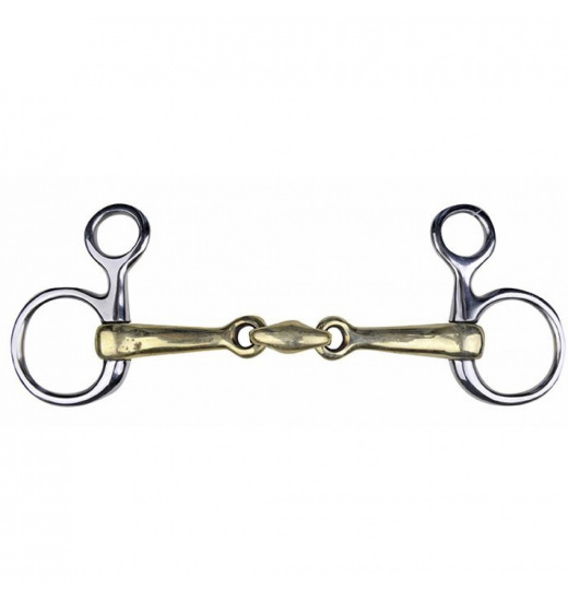 HKM HANGING CHEEK SNAFFLE ARGENTAN 16 MM