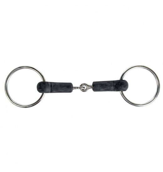 HKM LOOSE RING SNAFFLE 18 MM RUBBER