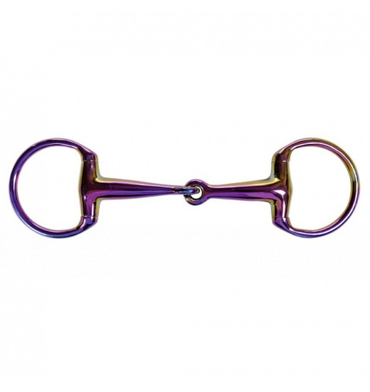 HKM EGGBUTT SNAFFLE 16MM RAINBOW STAINLESS STEEL