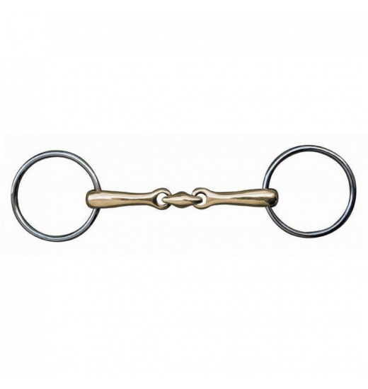 HKM LOOSE RING SNAFFLE + LOZENGE 16 MM + ARGENTAN