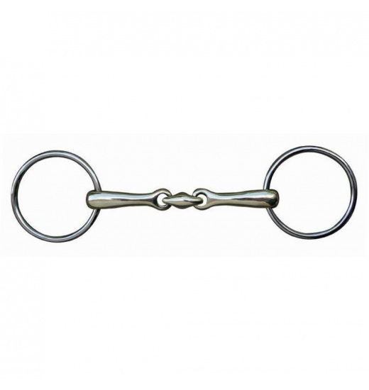 HKM LOOSE RING SNAFFLE + LOZENGE 18MM + STAINLESS STEEL