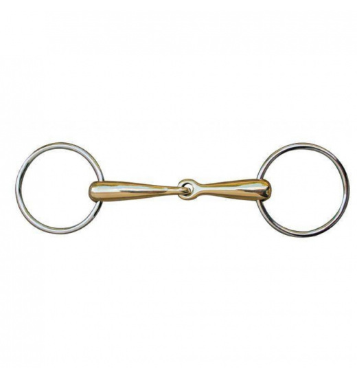 HKM Loose Ring Snaffle With Argentan Coating 18mm mouth 7cm Ring Bit Size 5"