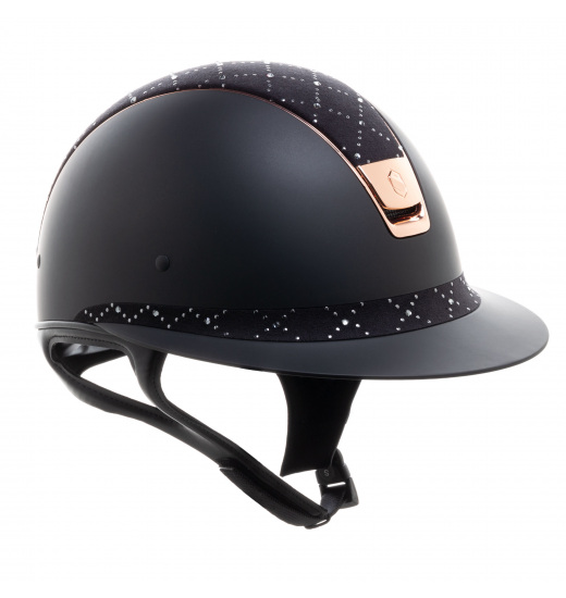 KASK MISS SHIELD / LOZENGE BLACK TOP / LOZENGE BLACK FRONTAL BAND/ ROSE GOLD / CZARNY