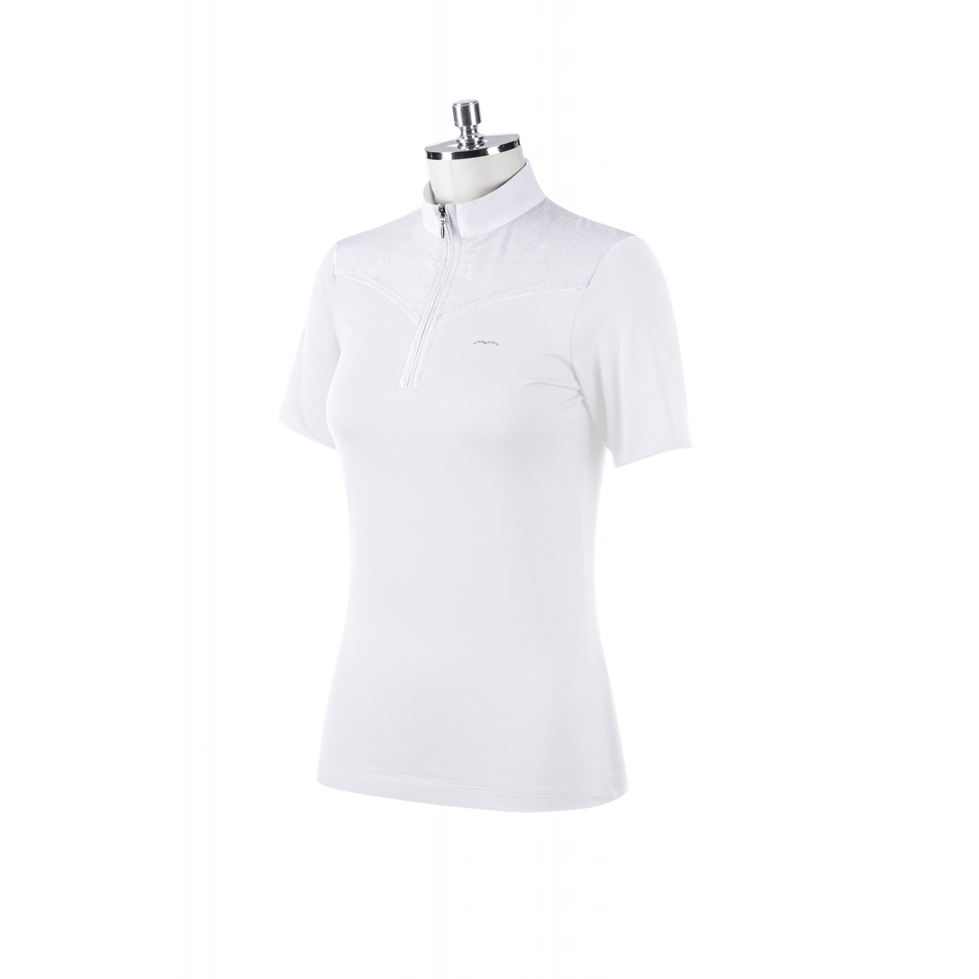 white equestrian polo shirt