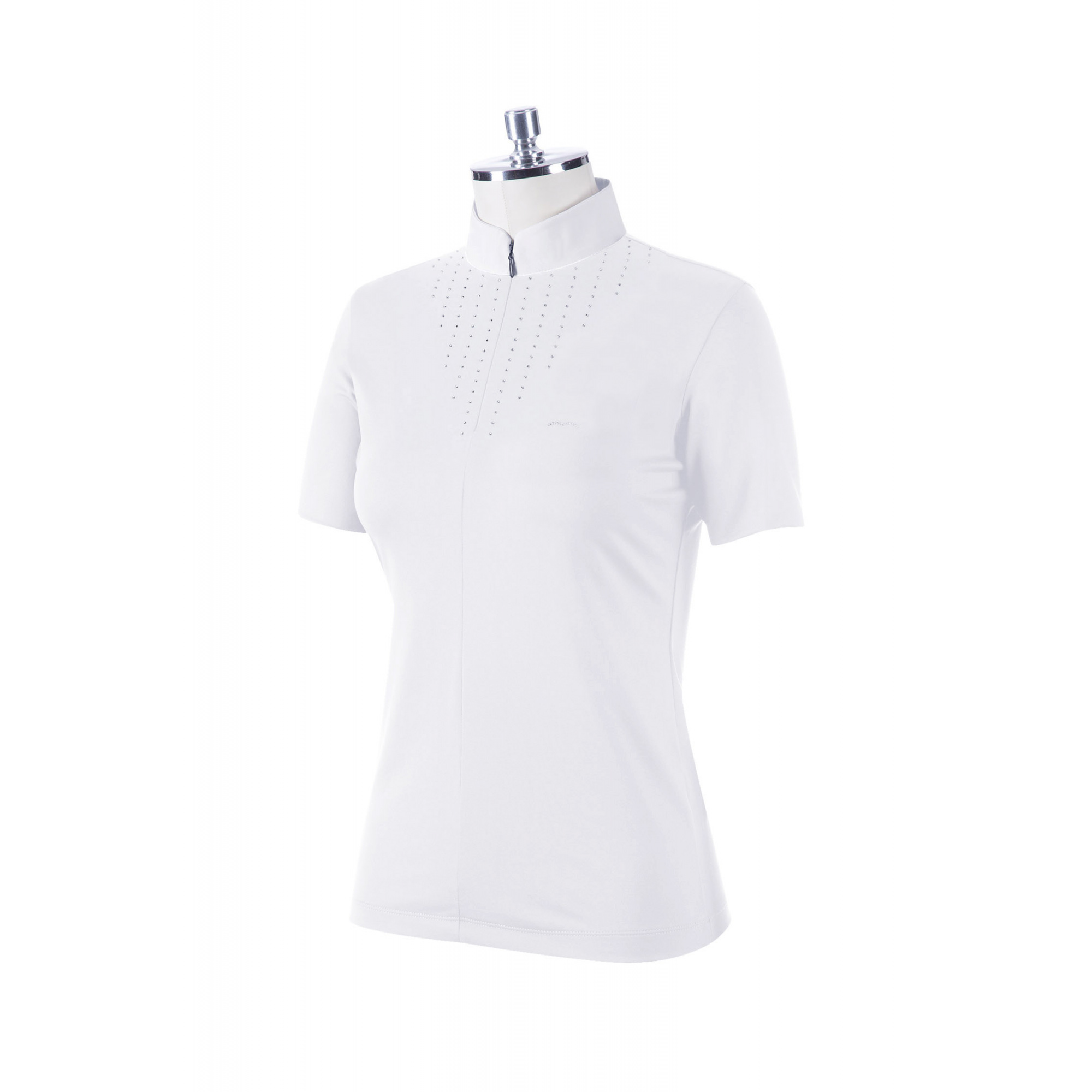 white equestrian polo shirt