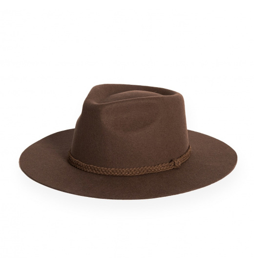 RANCHER FEDORA AUSTRALIAN WOOL HAT BROWN