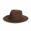 Adamsbro RANCHER FEDORA AUSTRALIAN WOOL HAT BROWN