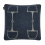 Adamsbro WOOL CASHMERE EQUESTRIAN SQUARED EQUESTRIAN CUSHION NAVY