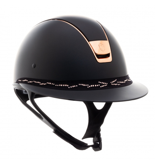 KASK MISS SHIELD / TOP SHADOWMATT / FLOWER SWARO VINTAGE ROSE GOLD / ROSE GOLD / CZARNY