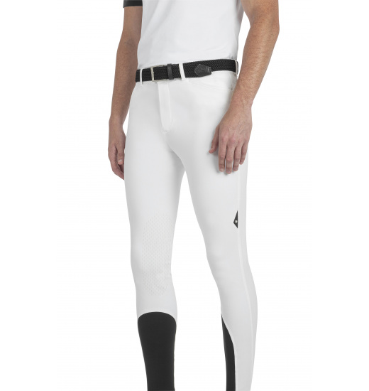 EQUILINE WILLOW MEN'S EQUESTRIAN KNEE GRIP BREECHES WHITE