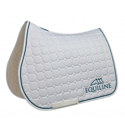 EQUILINE OCTAGON OUTLINE HORSE SADDLE PAD WHITE