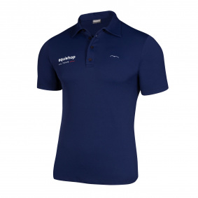 Men's Horse Riding Polo Shirt – Blue - Asphalt blue, Asphalt blue