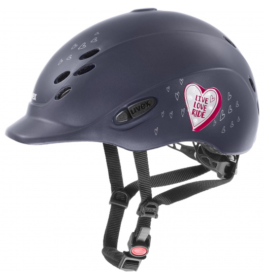 UVEX ONYXX GLAMOUR KIDS RIDING HELMET NAVY PINK