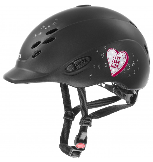 UVEX ONYXX GLAMOUR KIDS RIDING HELMET BLACK PINK