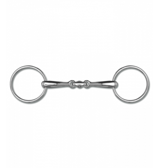 WALDHAUSEN SOLID DOUBLE JOINTED SNAFFLE BIT