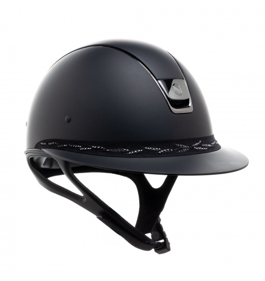 KASK MISS SHIELD SHADOWMATT / TOP SHADOWMATT / FLOWER SWARO BLACK FB / BLACK CHROME CZARNY