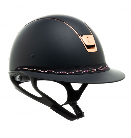 KASK MISS SHIELD / TOP SHADOWMATT / FLOWER SWARO PROGRESIVE PINK / ROSE GOLD CZARNY