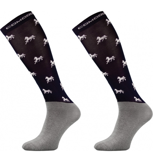 COMODO EQUESTRIAN MICROFIBRE SOCKS NAVY