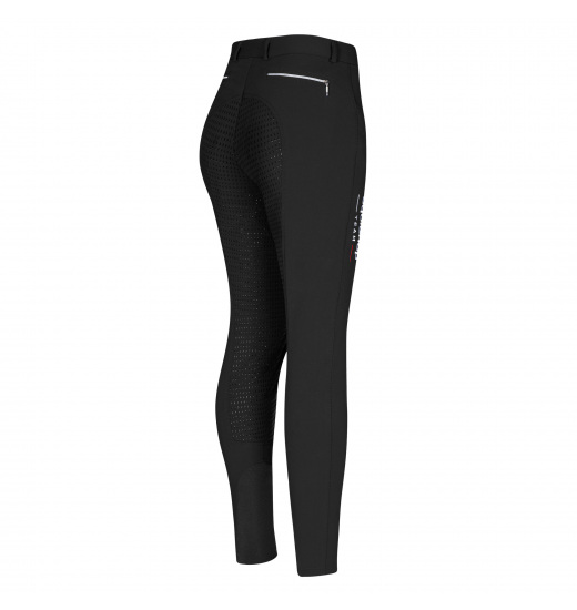 EQUISHOP TEAM WOMEN’S EQUESTRIAN FULL GRIP BREECHES BLACK - EQUISHOP ...