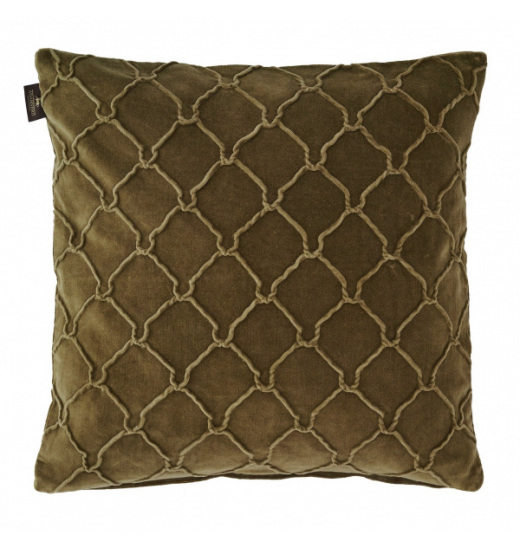 HORSE SHOE CUSHION OLIVE SQUARED