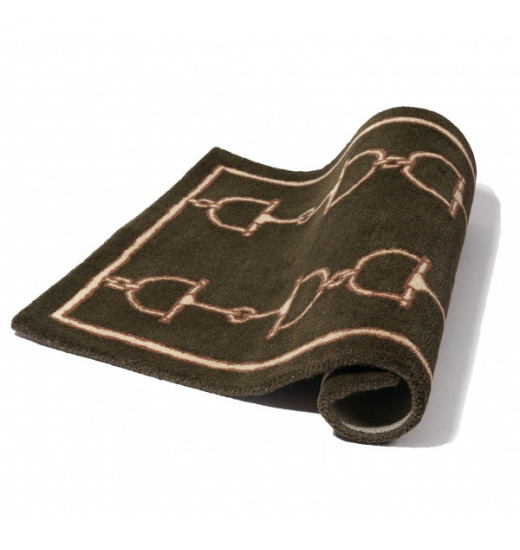 RUG WITH AN EQUESTRIAN MOTIFF KHAKI