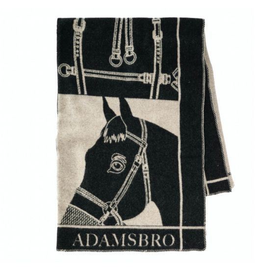 MERINO LUXE HERITAGE THROW BLACK