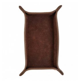 LEATHER TRAY BROWN