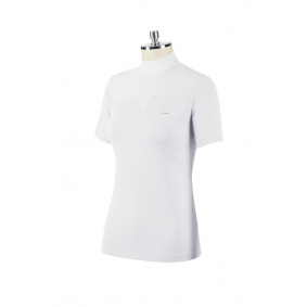 ANIMO BRENAS JEŹDZIECKA KOSZULKA POLO DAMSKA WEISS