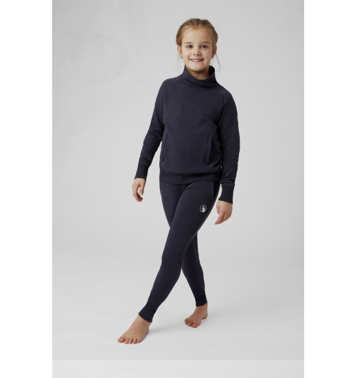 HORZE EMMIE KIDS' ORGANIC COTTON FULL SEAT RIDING TIGHTS NAVY