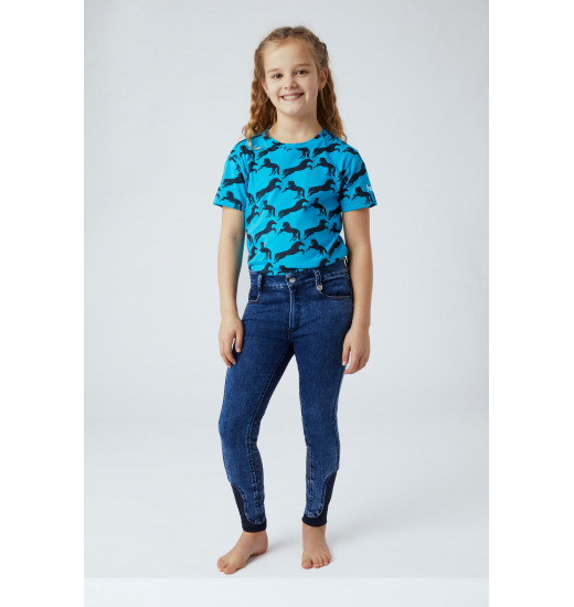 HORZE MICKY KIDS' ALLOVER PRINTED RIDING T-SHIRT