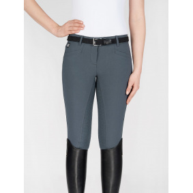 EQUILINE CEDAR BRYCZESY SZARE JEŹDZIECKIE Z PEŁNYM LEJEM X-GRIP DAMSKIE
