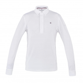 KINGSLAND CLASSIC HERRENTURNIERHEMD MIT LANGEN ÄRMELN WEISS