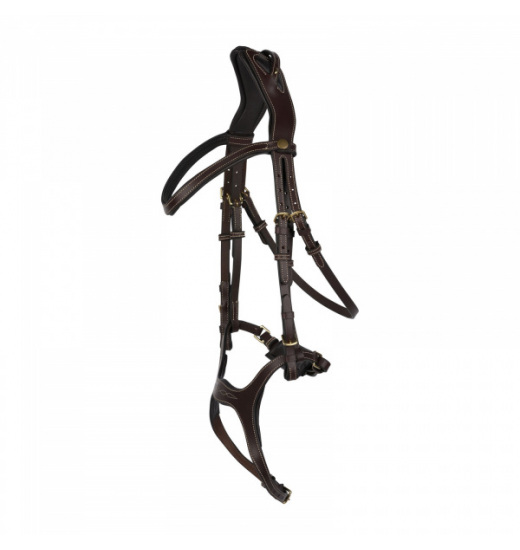 HORZE PECKHAM ANATOMIC BRIDLE WITH EMBROIDERY BROWN