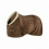 HORZE LINCOLN FLEECE RUG WITH FUR COLLAR BROWN