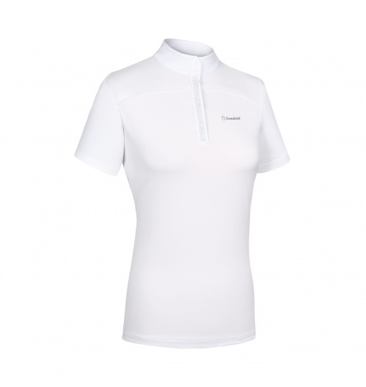 SAMSHIELD JEANNE WOMEN'S SHORT SLEEVE RIDING COMPETITION SHIRT WHITE