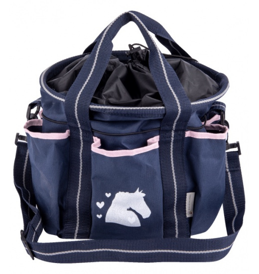 WALDHAUSEN EQUESTRIAN GROOMIN BAG WITH HORSE PRINT NAVY