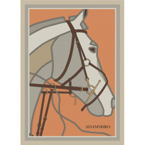 ADAMSBRO POSTER HERITAGE HORSE ORANGE