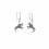 RUBIN ROYAL 925 SILVER EQUESTRIAN EARRINGS HORSE AND RIDER