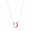 Rubin Royal RUBIN ROYAL GOLD PLATED 925 SILVER EQUESTRIAN NECKLACE HORSESHOE WITH PINK ZIRCONS